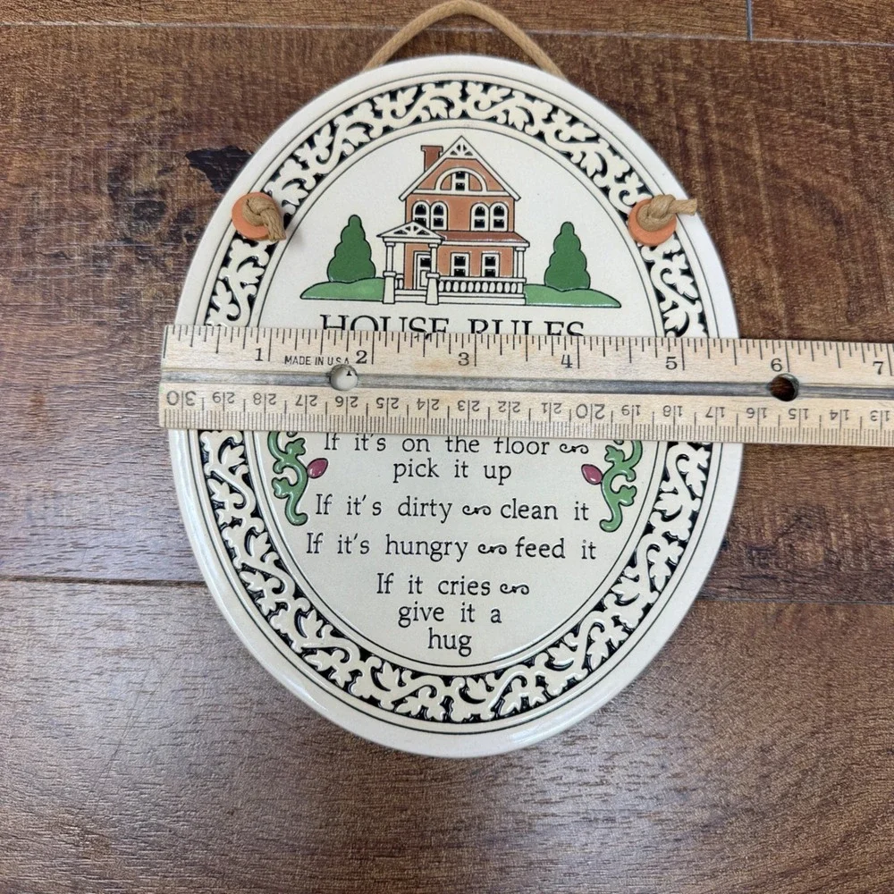Spooner Creek Designs House‎ Rules Ceramic Wall Plaque Michael Macone WI